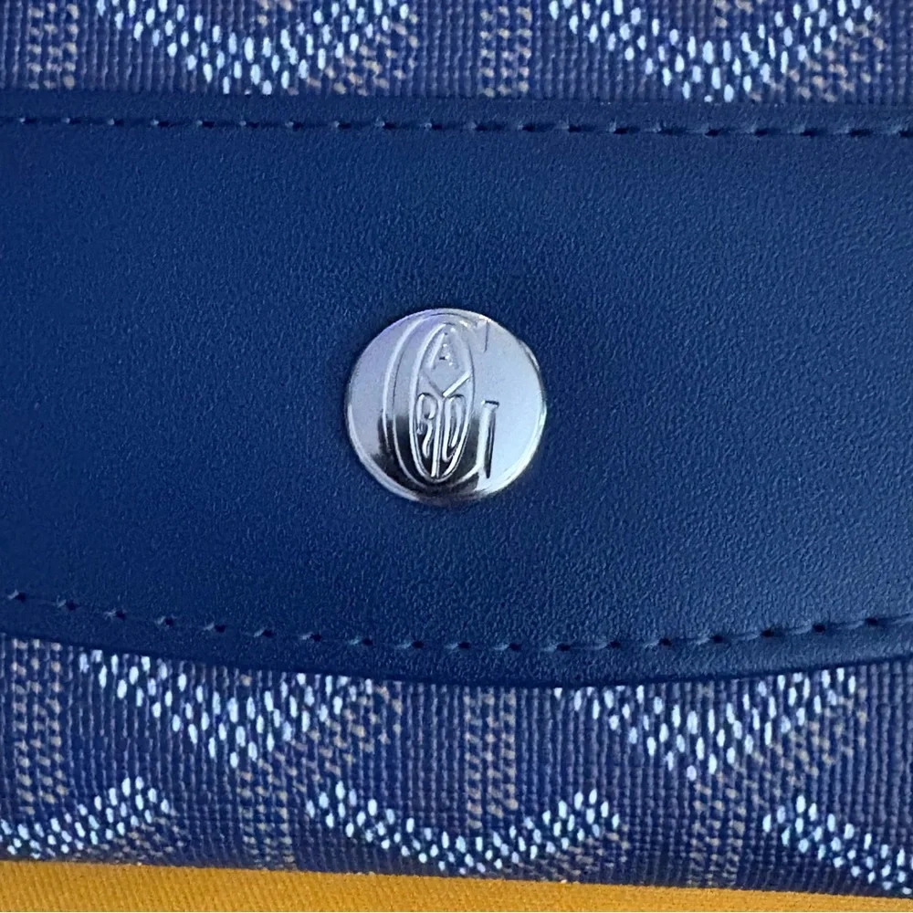 Fashion Blue Long Wallet Trifold Snap Closure - Picture 2 of 16